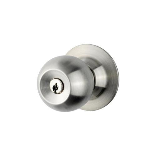 Sylvan Quest Entrance Knob Set 54mm Hole Prep Satin Stainless Steel Finish