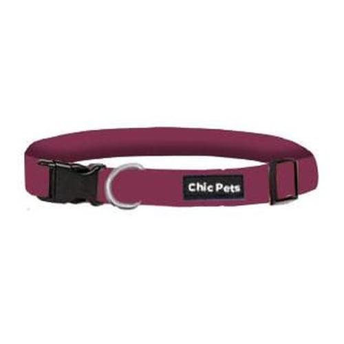 Chic Pets City Classic Dog Collar Plum S