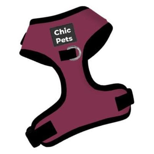 Chic Pets City Classic Chest Plate Harness Plum XL