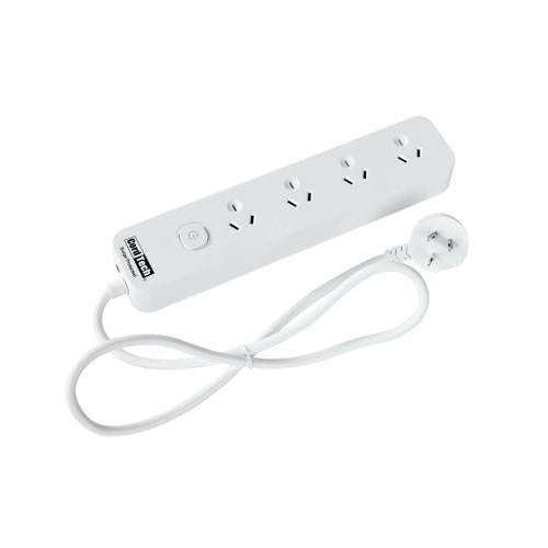Cordtech 4 Way Powerboard With Master Switch