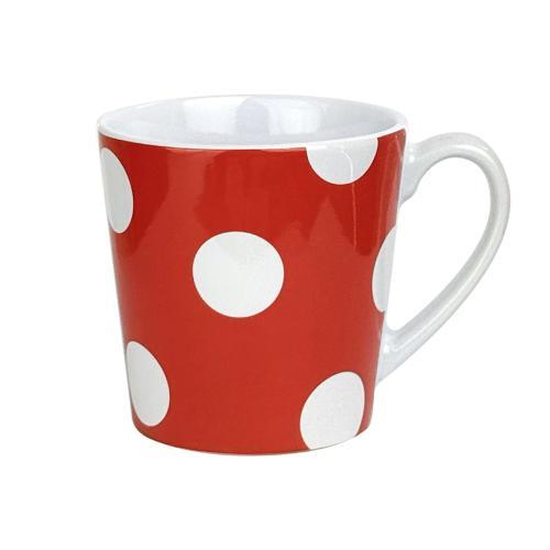 MUG 330mL POLKADOT RED STONEWARE