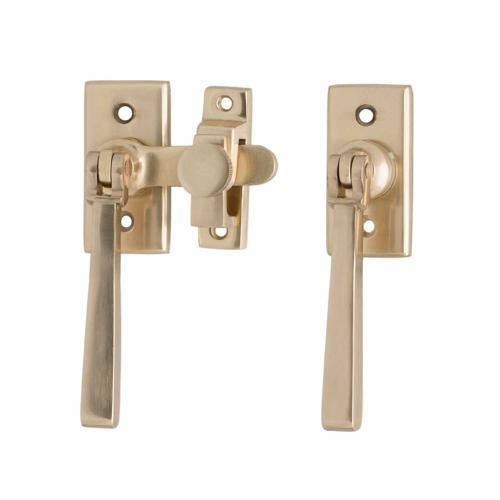 Miles Nelson French Double Door Fastener Polished Brass