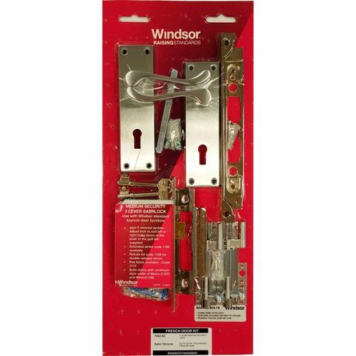 Windsor French Door Kit Satin Chrome Finish