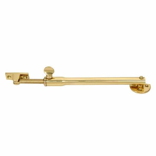 Windsor Telescopic Stay - Round 240mm Polished Brass Finish