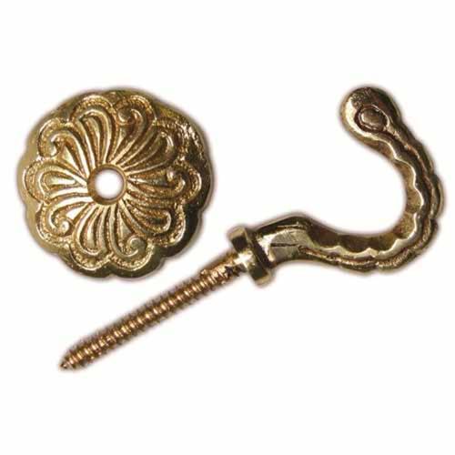 Sullivans Tieback Hook Antique 38mm Brass