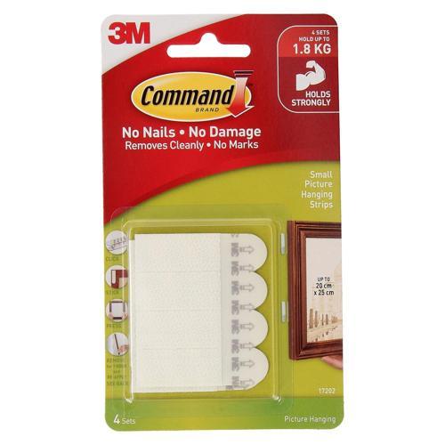 Command Small Picture Hanging Strips Small White Pack of 4