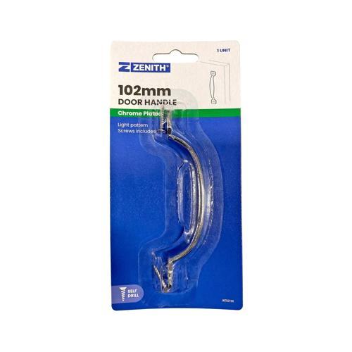 Zenith Light Pattern Door Handle 115mm Chrome Plated