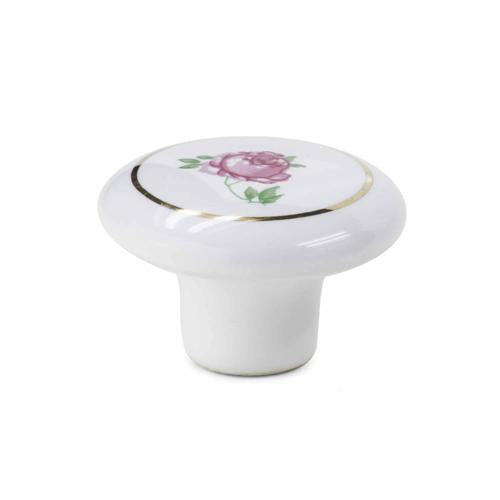 Sylvan Cabinet Knob White Finish TC2