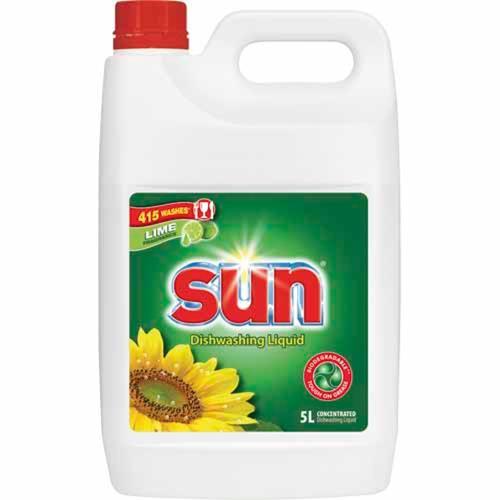 Sun Dishwashing Up Liquid Lime 5L Clear