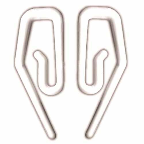 Sullivans Curtain Hooks Nylon 24pp White Pack of 24