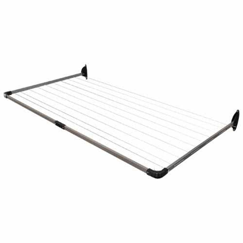 Devon Folding Clothesline Single Frame 24m Gunmetal Grey
