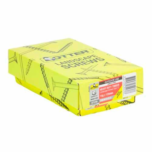 Otter Heavy Duty Landscape Timber Screws 14g X 125mm Pack of 50 ChemShield
