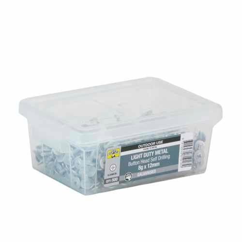 Otter Light Duty Metal Screws 8g X 12mm Pack of 500 Galvanised