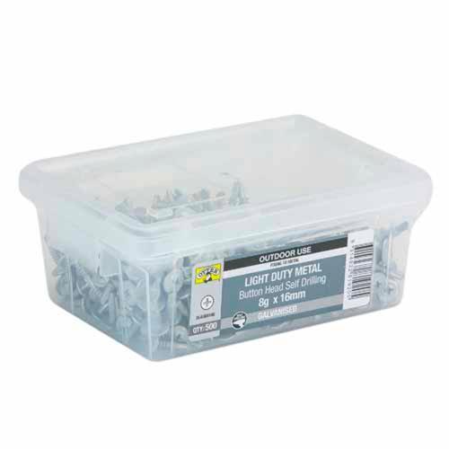 Otter Light Duty Metal Screws 8g X 16mm Pack of 500 Galvanised