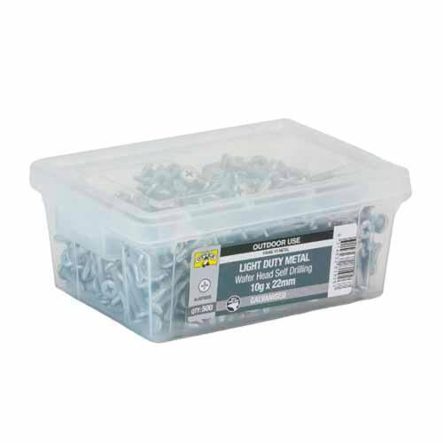 Otter Light Duty Metal Screws 10g X 22mm Pack of 500 Galvanised