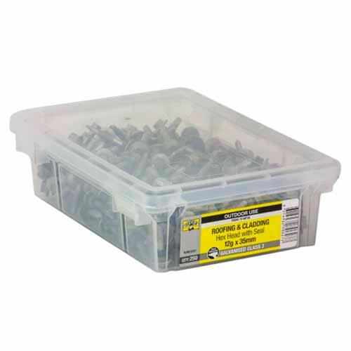 Otter Roofing & Cladding Metal Screws 12g X 35mm Pack of 250 Galvanised