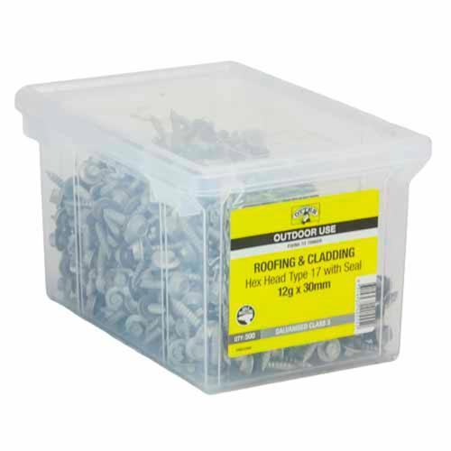 Otter Roofing & Cladding Timber Screws 12g X 30mm Pack of 500 Galvanised