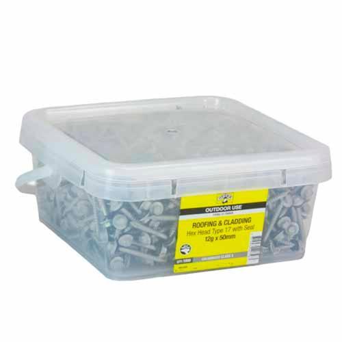Otter Roofing & Cladding Timber Screws 12g X 50mm Pack of 1000 Galvanised