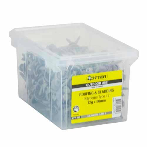 Otter Polycarbonate Roof Screws 12g X 50mm Pack of 200 Galvanised