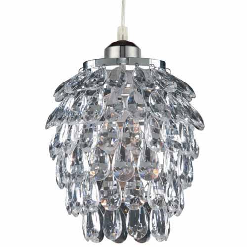 Nouveau Pineapple Pendant Light Shade 220mm Dia: 185mm Crystal