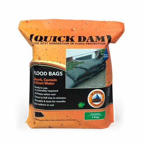 Quick Dam Sandless Flood Bags 90mm 600mm 300mm Pack of 6