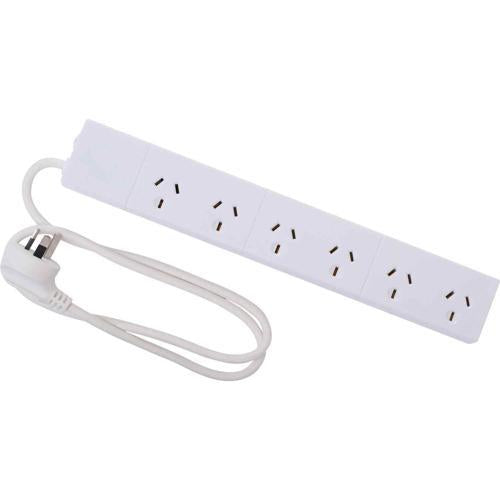 Number 8 Six Way Powerboard 10 Amp White