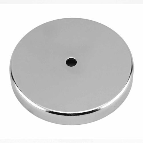 Magnet Source Round Base Magnet 81mm Silver