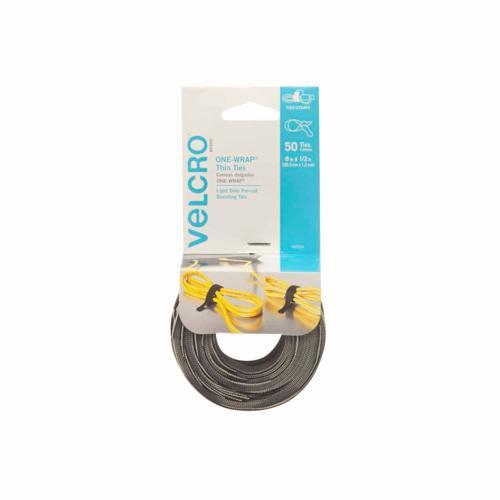 VELCRO Brand ONE-WRAP Brand Bundling Thin Ties 12 X 203mm Black & Pack of 50