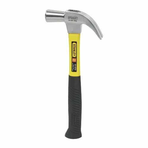 Stanley Curve Claw Fibreglass Hammer 565g (20oz). 565g(20OZ)