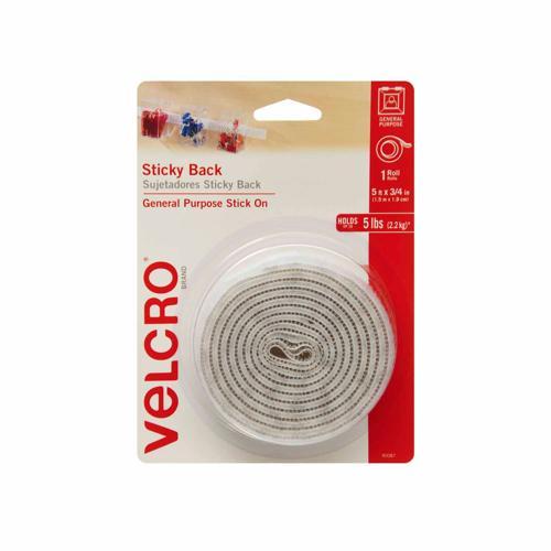 VELCRO Brand Sticky Back Tape 19mm X 1.5m White