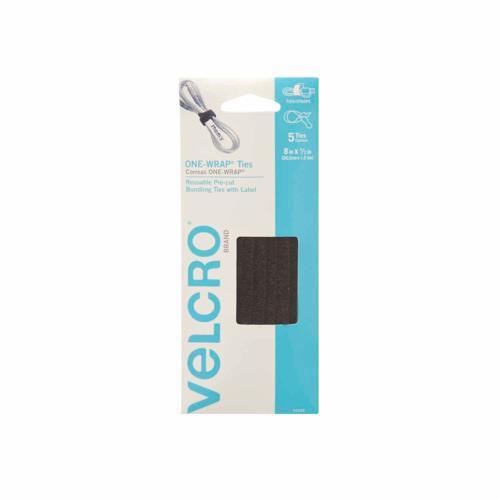 VELCRO Brand ONE-WRAP Brand Bundling Ties 12 X 20.3mm Black Pack of 5