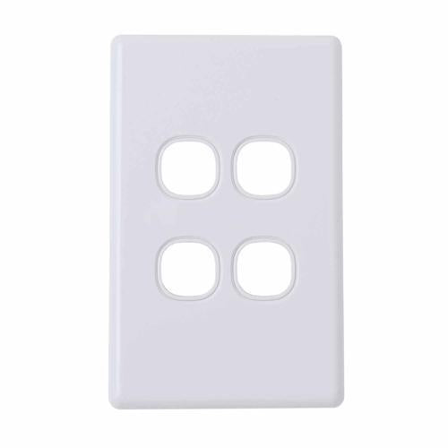 Goldair Grid Plate And Cover 4 Gang White
