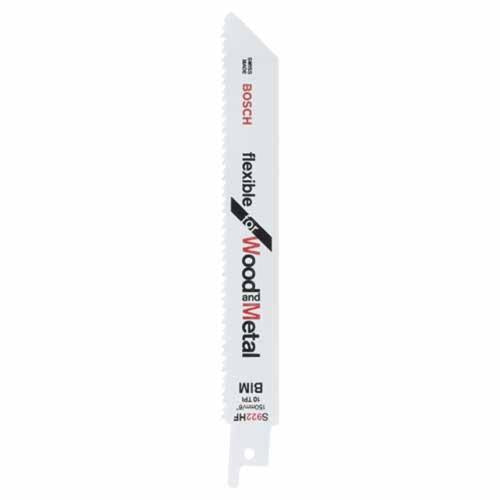 Bosch Sabre Saw Blade Flexible For Wood & Metal S 922 HF 150mm Pack of 2