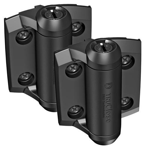 D&D Technologies TruClose Self-Closing Gate Hinge Set Of 2 Black 97mm 64mm Black