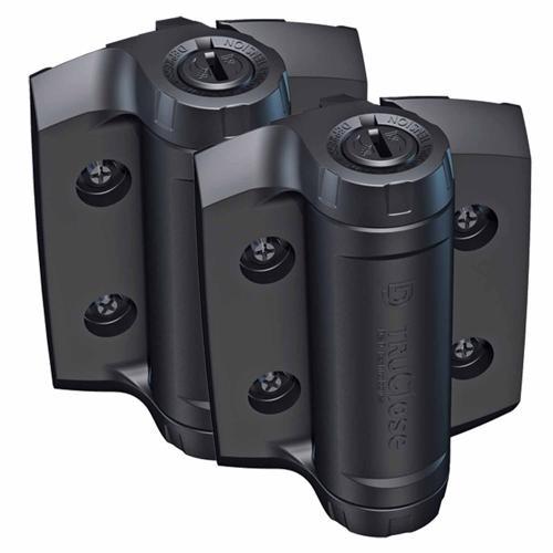 D&D Technologies TruClose Self-Closing Heavy Duty Gate Hinge Set Of 2 Black