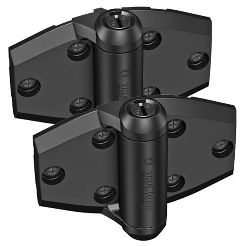 D&D Technologies TruClose Self-Closing Gate Hinge For Wood Set Of 2 Black 90mm