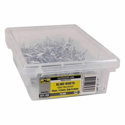 Otter Blind Rivets 4.4 Pack of 500 Aluminium