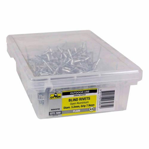 Otter Blind Rivets 4.5 Pack of 500 Aluminium