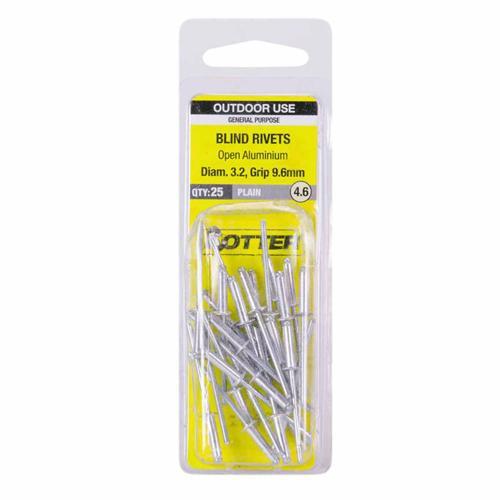 Otter Blind Rivets 4.6 Pack of 25 Aluminium RVOA32961