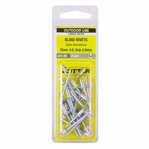 Otter Blind Rivets 5.2 Pack of 25 Aluminium