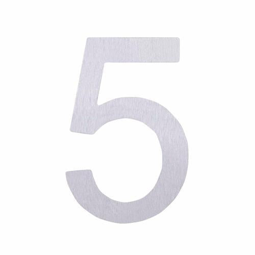 Elements Hardware Adhesive Stainless Steel Numeral #5 76mm Stainless Steel