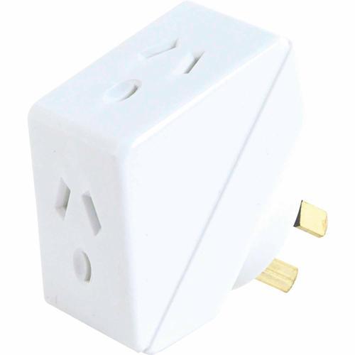Number 8 Double Adapter White
