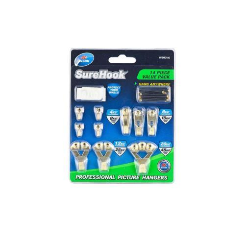 Zenith SureHook Professional Picture Hanging Kit Pack of 14
