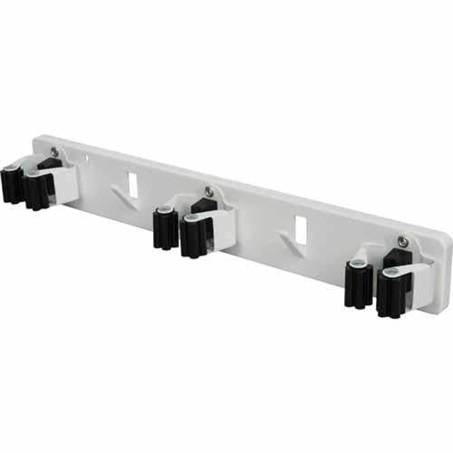 Zenith Broom And Mop Holder Rack 400 X 120mm White
