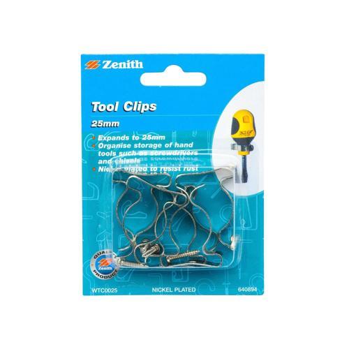 Zenith ToolClip 25mm Nickel Plated Pack of 5