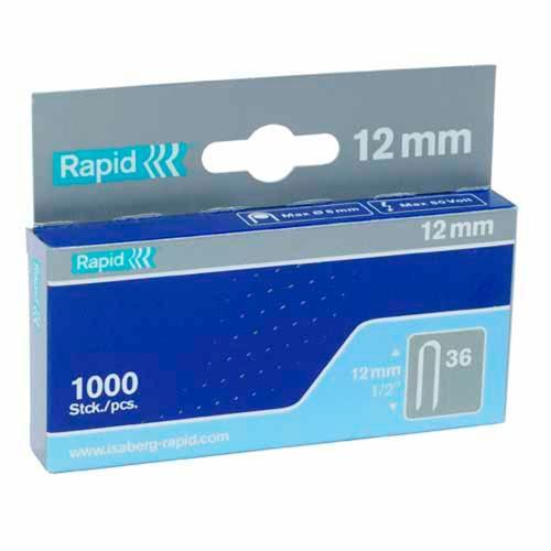 Rapid 36 Series Cable Staples 12mm Pack of 1000 Galvanised