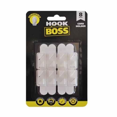 Hook Boss Removable Cord Holders 8 Pack of 8