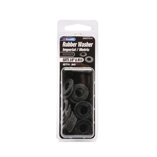 Zenith Washer 3/8 Inch & M10 Rubber Pack of 30