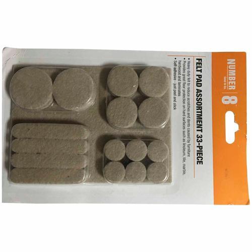 Number 8 Felt Pads Combo Pack 33 Piece Pack of 33