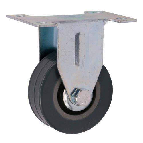 Titan Rubber Fixed Castor 50mm Grey